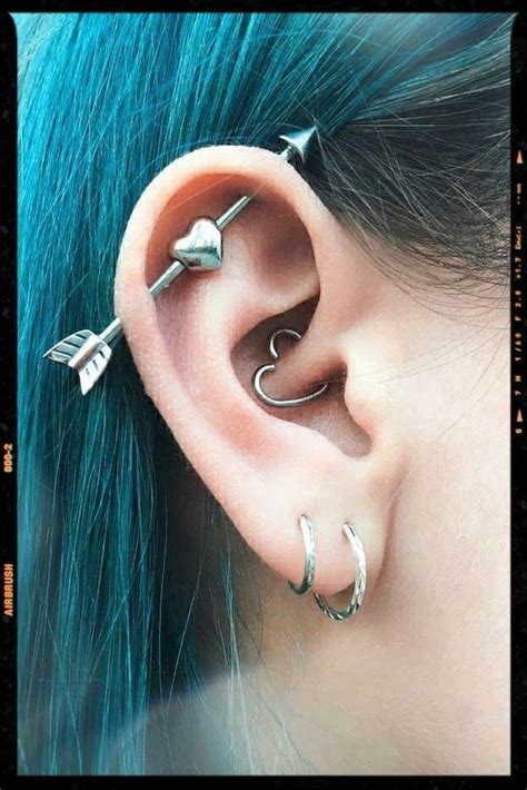 Industrial Piercing Earings Piercings Cool Ear Piercings Pretty Ear
