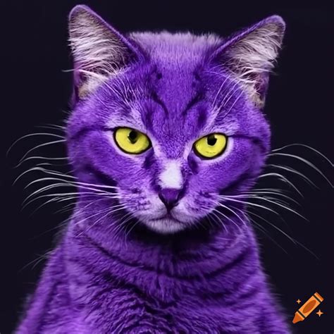 Hd Image Of A Purple Cat On Craiyon
