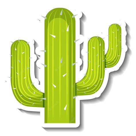 Free Vector Saguaro Cactus Plant On White Background