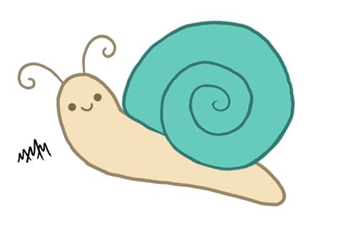 Simple Snail (Blue) by CalicoKitties.deviantart.com on @deviantART | Simple doodles, Little ...