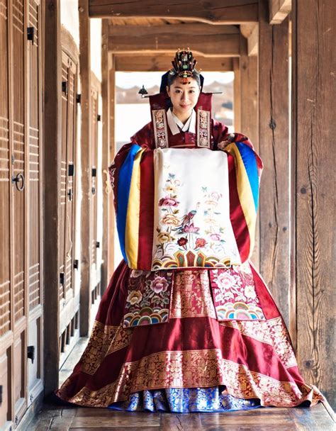 Bride Hanbok At Traditional Korean Wedding Korean Traditional Dress