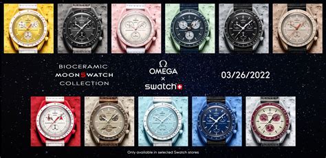 Часы Omega X Swatch из биокерамики Moonswatch Speedmaster — Наручные