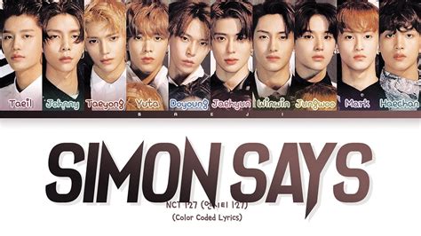 엔시티 127 Nct 127 Simon Says Color Coded Lyrics Youtube