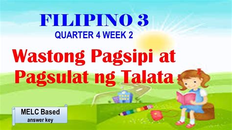 Filipino 3 Q4 W2 Wastong Pagsipi At Pagsulat Ng Talata Youtube