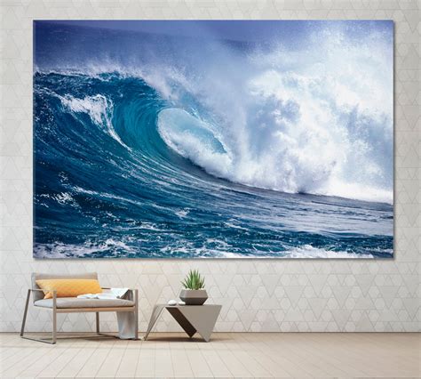Large Wall Decor Ocean Wave Wall Art Storm Canvas Print Sea Etsy