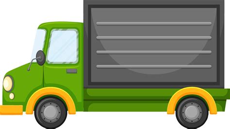 Delivery Truck In Cartoon Style 8334953 Vector Art At Vecteezy