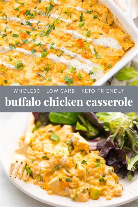 Switch out refried black beans for refried pinto beans and you can easily substitute the chicken, with any cooked meat like ground beef, steak, carnitas or whatever you prefer. Paleo Buffalo Chicken Casserole with Ranch and Cauliflower ...
