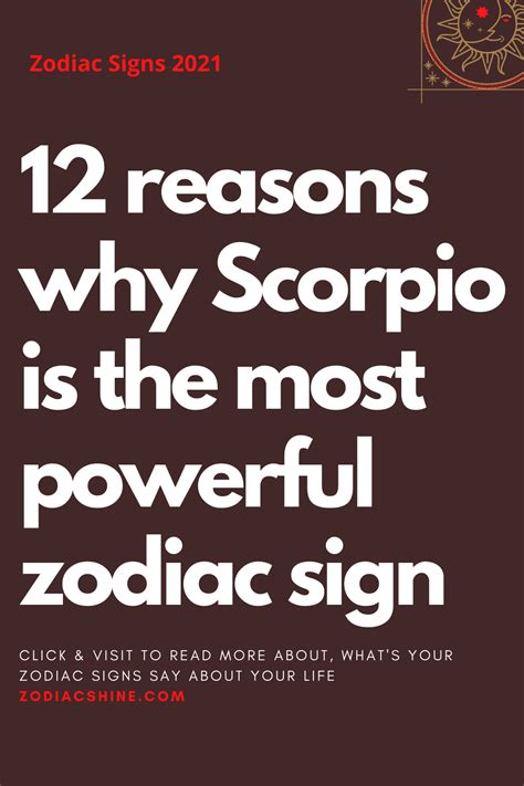 12 Reasons Why Scorpio Is The Most Powerful Zodiac Sign Zodiac Shine