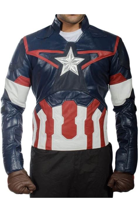 Age Of Ultron Captain America Jacket Free T Shirt Captain America