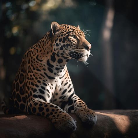 Premium Ai Image A Jaguar Is Sitting On A Tree Branch In The Sun