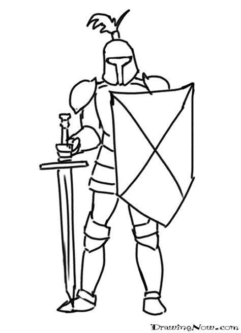 Print this page - DrawingNow | Knight drawing, Easy drawings, Drawings