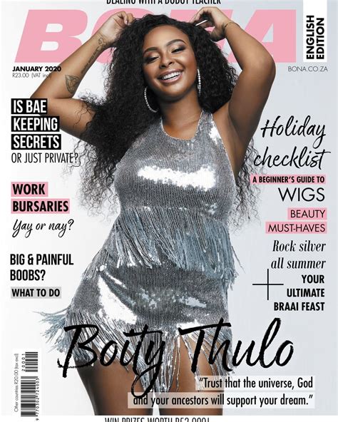 She was born on the 28th of april 1990 in potchefstroom, north west, south africa. Boity Thulo Brings Us Some Holiday Sparkle On Bona ...