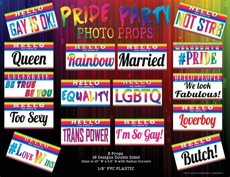 Pride Lgbtq Photo Props Etsy Photo Props Wedding Photo Booth Props Party Props