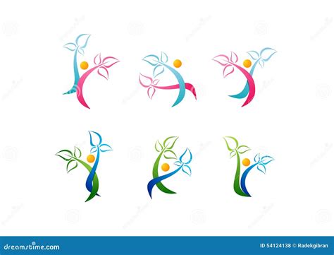 Le Logo De Bien être Symbole De Beauté De Soin Santé Dicône De