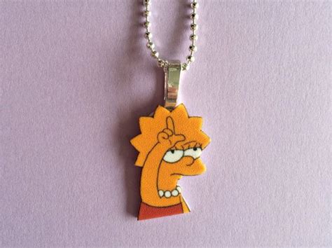 Lisa Simpson Sassy Necklace By Sassystickers On Etsy 700 Simpson Etsy The Simpson