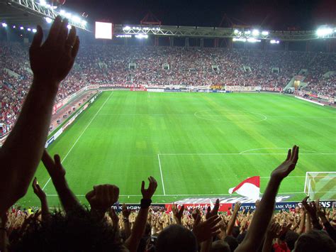 Olympiakos' gate 7 supporters are legendary but getting in amongst the ultras is not easy. Olympiakos P. Gate 7 Fans Photo from Neo Faliro in Athens ...