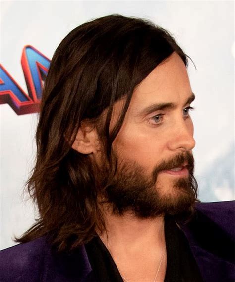 Jared Leto Long Straight Black Hairstyle
