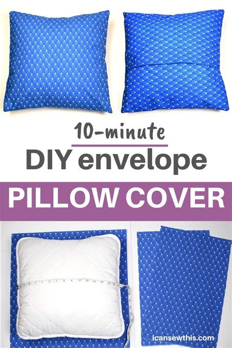Tutorial Diy Envelope Pillow Cover Easy Sewing Pillow Patterns