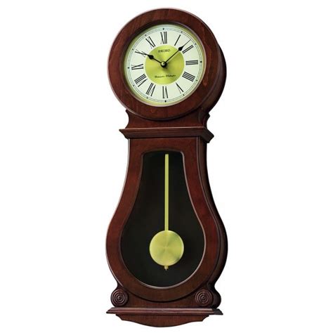 Wooden Westminster Chime Battery Wall Clock With Pendulum Qxh071b