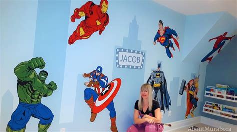 Awasome Superhero Wall Mural References