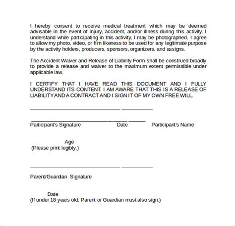 In the case of the minor, his parents or guardian has to sign on behalf of him. FREE 9+ Sample Liability Waiver Forms in PDF | MS Word