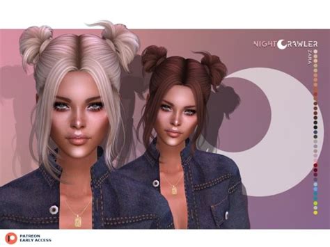 Nightcrawler Zara Hair The Sims 4 Download Simsdomination In 2021