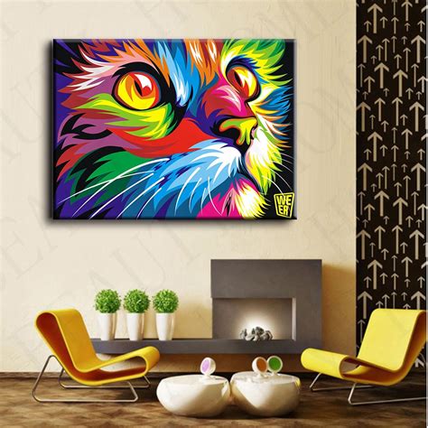 Popular Colorful Cat Art Buy Cheap Colorful Cat Art Lots