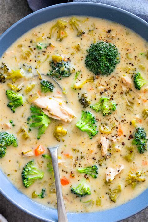 Healthy Chicken Broccoli Soup Broccoli Soup Recipes Healthy Chicken
