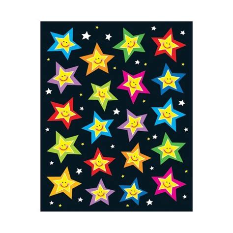 Carson Dellosa Stars Shape Stickers 120pk Set Of 3 Toys And Games