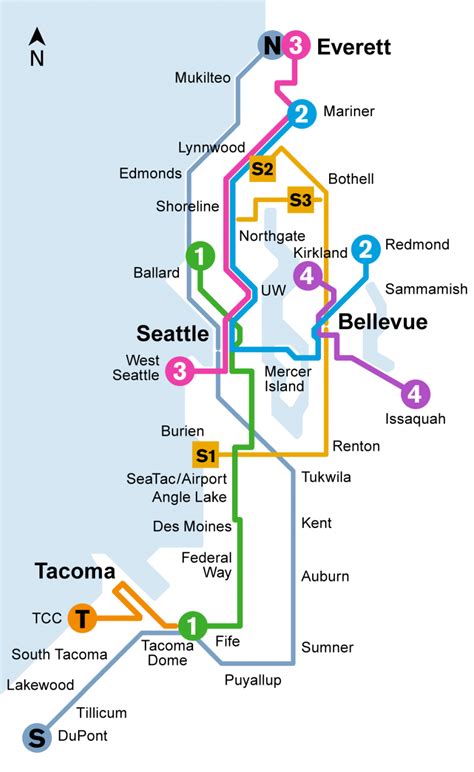 Seattle Light Rail Line Map Americanwarmoms Org