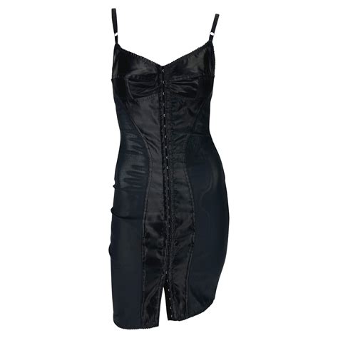 Dolce And Gabbana Silk Corset Bustier Dress W Back Lacing At 1stdibs