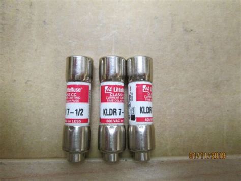 New Other Littel Fuse Kldr 7 1 2 Fuse 7 1 2 Amps 600 Vac 3 Pc S X Lot For Sale Online