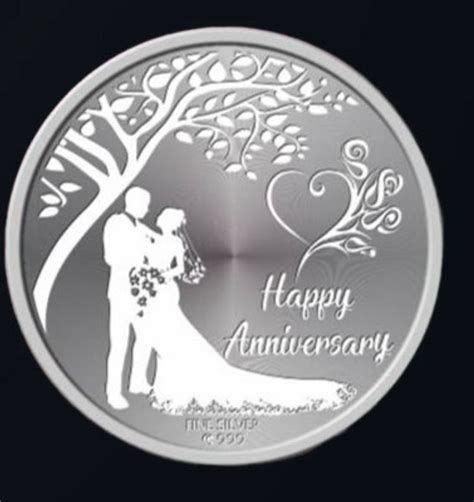 999 Happy Anniversary Silver Coin At Rs 70 In Indore Id 26264807973