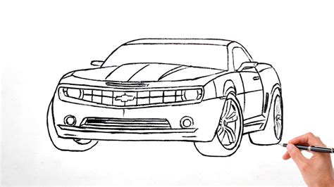 How To Draw A Chevrolet Camaro Zl Drawing A D Car Youtube