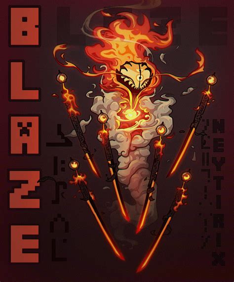 Blaze By Neytirix On Deviantart Minecraft Art Minecraft Drawings