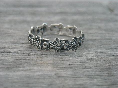 Vintage Antiqued Silver Filigree Stacking Ring By InkandRoses13