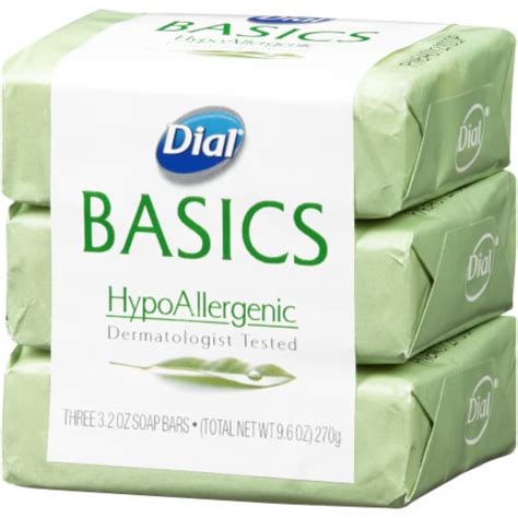 Dial Basics Hypoallergenic Bar Soap 3 Ct 32 Oz Fred Meyer