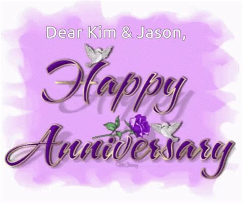 Funny man with a huge cake saying happy birthday! Happy Anniversary Dear Kim And Jason GIF ...