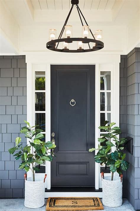 Front doors print pella sidelight 130. Black Front Door with Sidelights - Transitional - Entrance ...