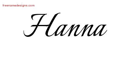 Both have to find the name of each other on their hands. Calligraphic Name Tattoo Designs Hanna Download Free ...