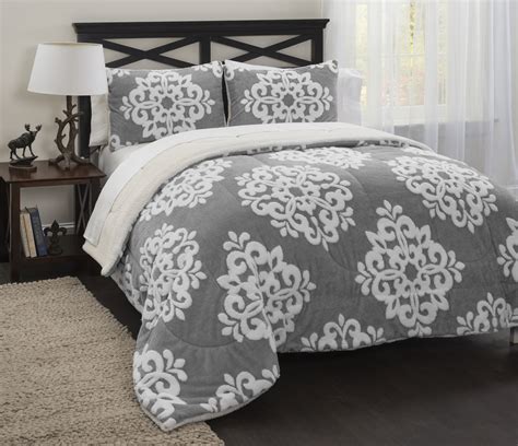 Free delivery and returns on ebay plus items for plus members. Sherpa Damask Jacquard Comforter Set - Sears
