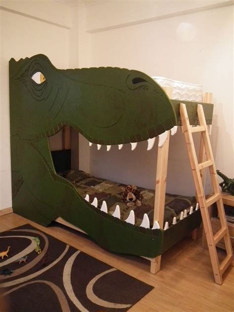 Or more ideas related to baby and childrens' Dinosaur bunk bed | Dinosaur bedroom, Kid beds, Bunk beds boys