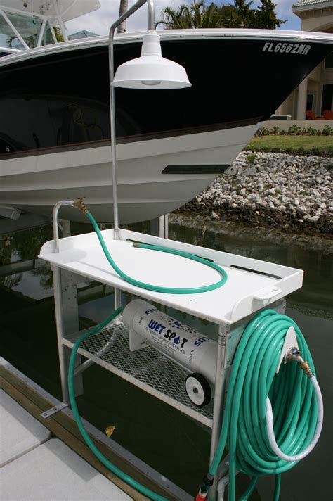 Most fish cleaning tables include an attachment for a water source and a sink or drainage area, which makes them far more sanitary than a standard table or surface. Accessories @ Garland Marine Construction