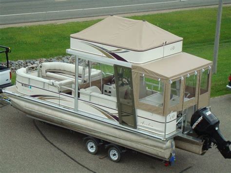 Standard canopy canopy frame with. Pontoon Covers & Tops — Canvas Craft (With images ...