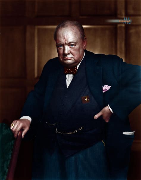 Winston Churchill At The Canadian Parliament 1941 Colorized From A