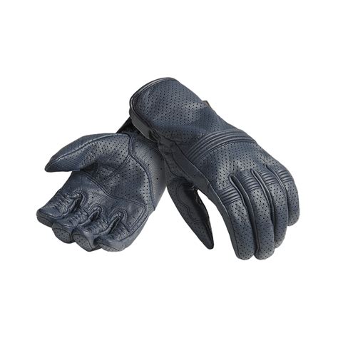 Cali Perforated Leather Glove In Blue For The Ride