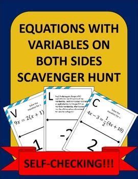 Found worksheet you are looking for? Equations with variables on both sides made fun! Instead ...