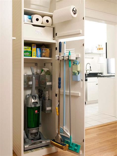Toss or donate anything you haven't worn for awhile and organize if you're feeling ambitious you may want to install a closet organizer. Clever Storage Closets | Cleaning closet, Laundry room ...