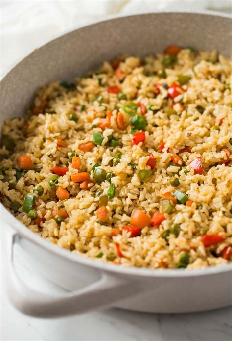 Healthy Fried Brown Rice With Vegetables Watch What U Eat Recipe Brown Rice Recipes Fried