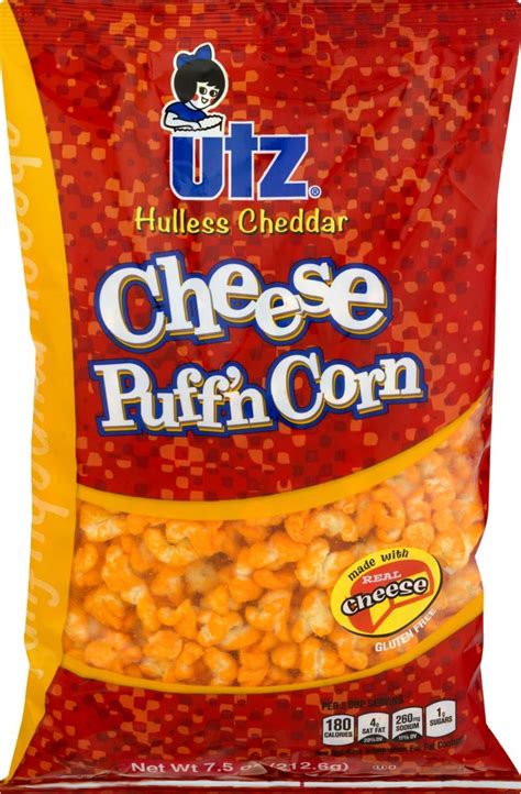 Utz Quality Foods Hulless Cheddar Cheese Puffn Corn 75